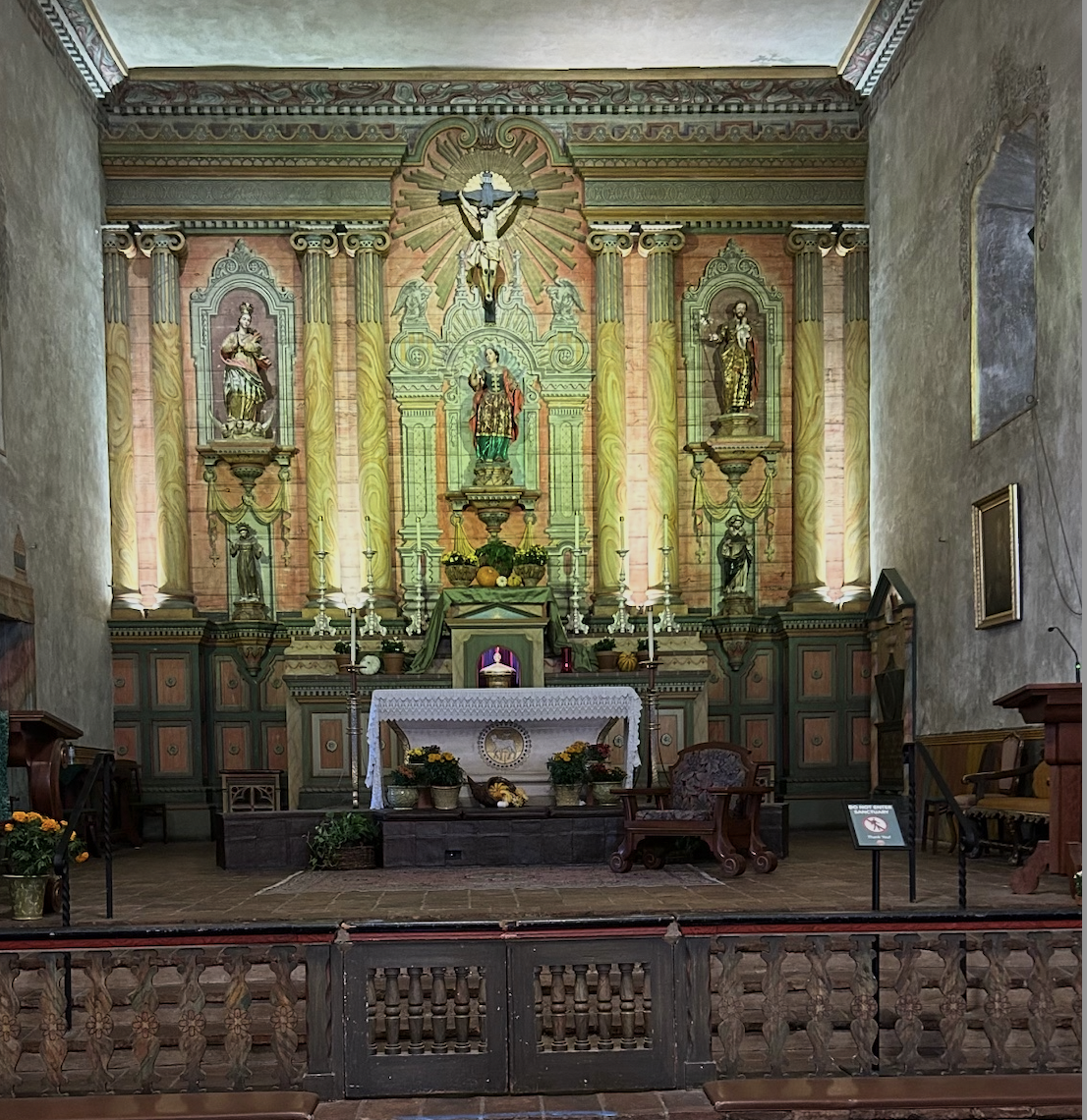 Altar at Mission Santa Barbara
